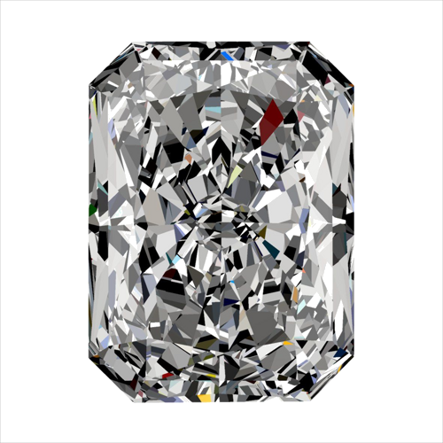 0.34 carat I-VVS2 Natūralus Radiant Deimantas (1)