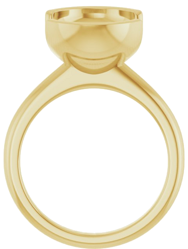 Sužadėtuvių Žiedas „Half-Bezel“ 14k yellow gold Oval 13mm x 11mm (2)