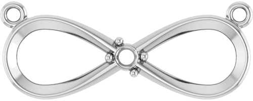 Pakabukas „Family Infinity-Inspired“ 14k white gold Round 2.5mm (1)