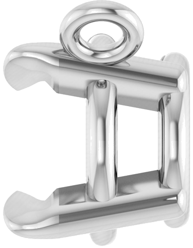 14K White 5 mm Round 4-Prong Claw Necklace Center (3)