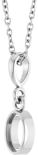 Pakabukas „Bezel-Set Cabochon“ 14k white gold Oval 5mm x 3mm (2)