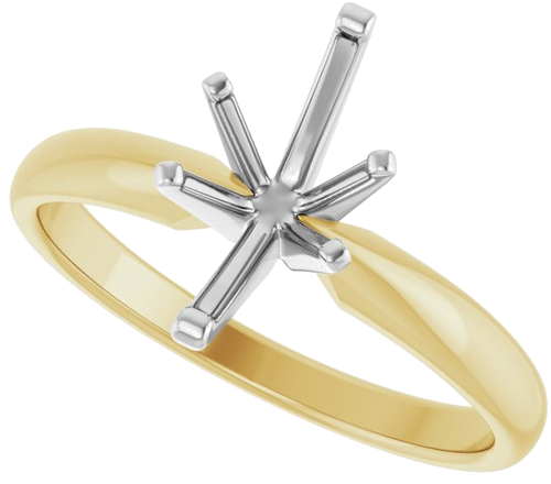 14K Yellow White 10.5x5.5 mm Marquise Solitaire Engagement Ring Mounting (5)