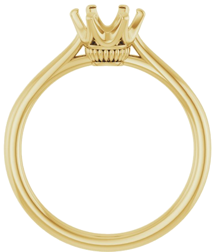 14K Yellow 6.5 mm Round Engagement Ring Mounting (2)