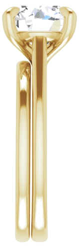 Sužadėtuvių Žiedas „Solitaire“ 585 Geltonojo Aukso Round 8.8mm (9)