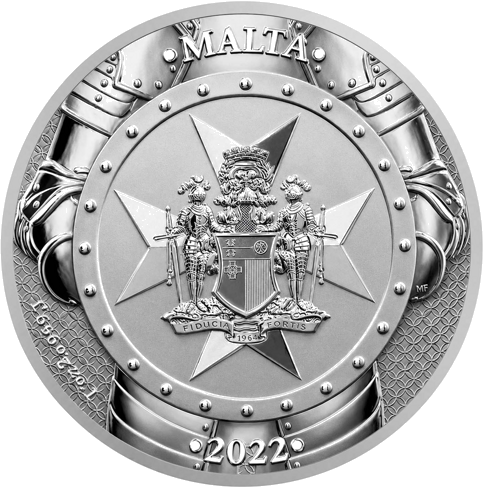 1 oz Рыцари прошлого 2022 Мальта серебряная монета (2)