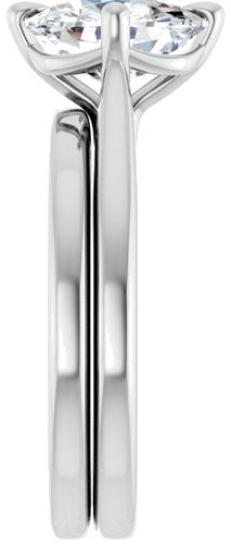 Sužadėtuvių Žiedas „Solitaire“ 14k white gold Elongated Cushion 9mm x 7mm (9)