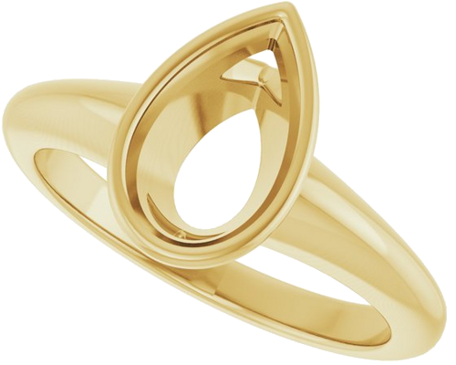Sužadėtuvių Žiedas „Bezel-Set Solitaire“ 14k yellow gold Pear 10mm x 6mm (5)