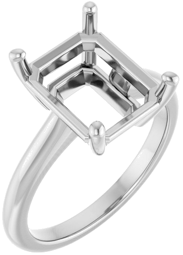 Sužadėtuvių Žiedas „V-End Prong“ 14k white gold Emerald 11mm x 9mm (1)