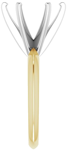 Sužadėtuvių Žiedas „Lightweight Solitaire“ 14k yellow/white gold Round 11mm x 11.4mm (4)