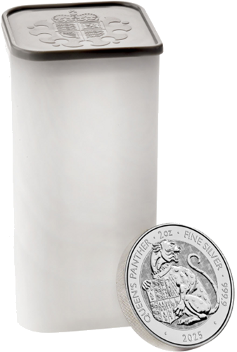 2025 Great Britain Royal Tudor Beasts: Panther 2 oz Silver Coin (5)