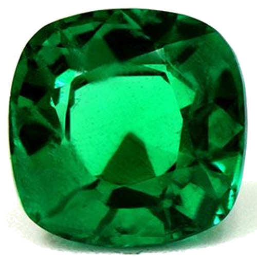 0.92 carat GREEN Cushion Smaragdas (1)