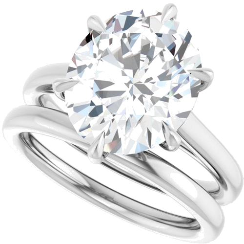 Sužadėtuvių Žiedas „Claw-Pong“ 14k white gold Oval 12mm x 10mm (10)