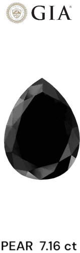 7.16 carat Fancy Black-VVS2 Natūralus Pear Deimantas (1)