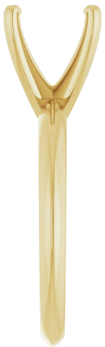 14K Yellow 9.1-9.7 mm Round 4-Prong Light Solitaire Ring Mounting (4)