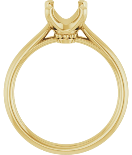 Sužadėtuvių Žiedas „Solitaire“ 585 Geltonojo Aukso Emerald 8mm x 6mm (2)