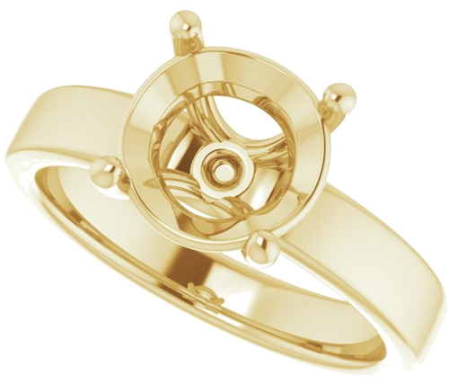 Sužadėtuvių Žiedas „Solitaire“ 14k yellow gold Round 8.8mm (5)