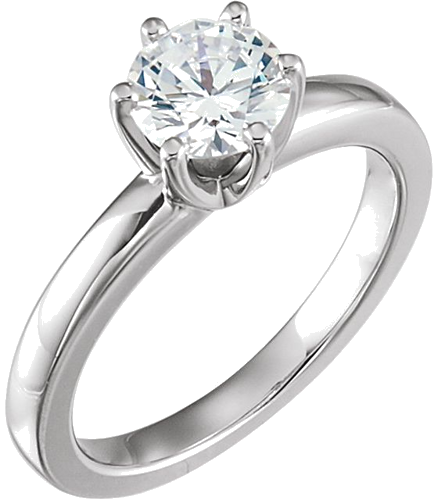 Sužadėtuvių Žiedas „Tall Solstice Solitaire®“ 585 Baltojo Aukso Round 7.4mm (3)