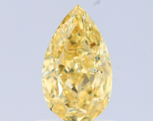 1.0 carat Fancy Intense Yellow-VS1 Natūralus Pear Deimantas (1)