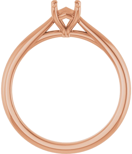Sužadėtuvių Žiedas „Solitaire“ 14k rose gold Emerald 6mm x 4mm (2)