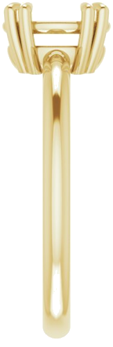 14K Yellow 8x6 mm Oval Solitaire Engagement Ring Mounting (4)