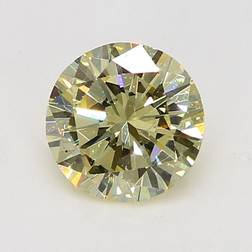 0.41 carat Fancy Light Yellow-SI1 GD cut Natūralus Round Deimantas (1)