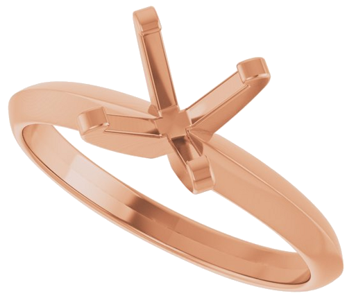 Sužadėtuvių Žiedas „Solitaire“ 585 Rožinis Aukso Round 7mm (5)