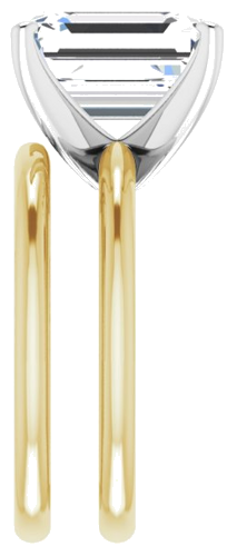 Sužadėtuvių Žiedas „Solitaire“ 585 Baltojo Ir Geltonojo Aukso Emerald 11mm x 9mm (9)