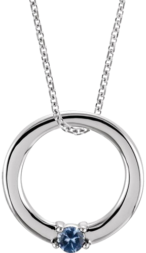 Sterling Silver 1-Stone Family Circle 16-18  Necklace Mounting (4)