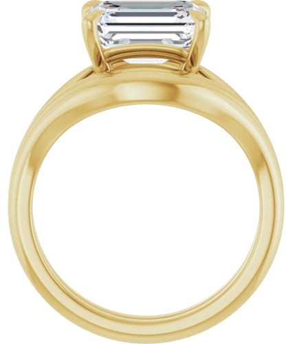 Sužadėtuvių Žiedas „Claw-Prong Solitaire“ 14k yellow gold Emerald 9mm x 7mm (7)