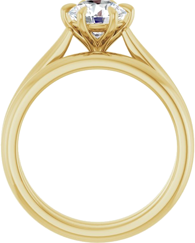 Sužadėtuvių Žiedas „Claw-Prong“ 14k yellow gold Round 6.5mm (7)