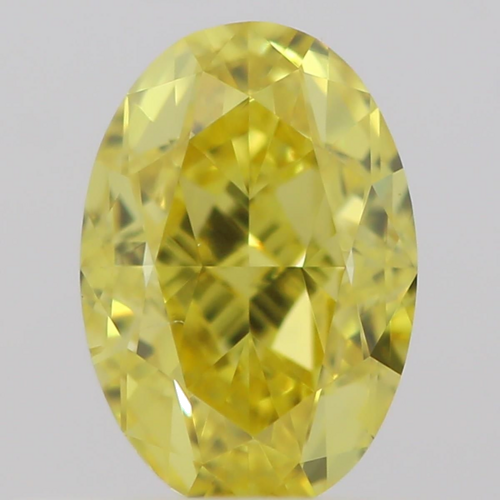 0.45 carat Fancy Vivid Yellow-SI1 Natūralus Oval Deimantas (1)