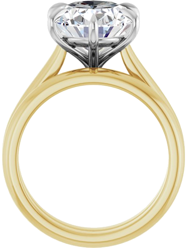 Sužadėtuvių Žiedas „Claw-Prong“ 14k yellow/white gold Oval 12mm x 10mm (7)