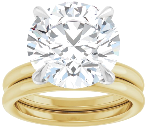 Sužadėtuvių Žiedas „Claw-Prong Solitaire“ 18k yellow/white gold Round 12mm (8)