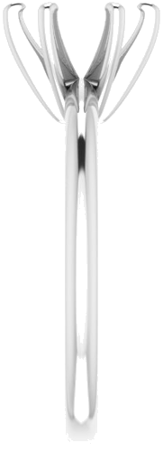 Platinum  7.4 mm Round Solitaire Engagement Ring Mounting (4)