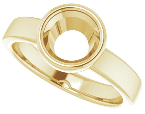 Sužadėtuvių Žiedas „Bezel-Set Solitaire“ 18k yellow gold Round 7mm (5)