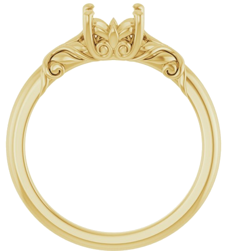 Sužadėtuvių Žiedas „Solitaire“ 14k yellow gold Round 6.5mm (2)