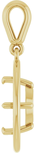 Pakabukas „Solitaire“ 14k yellow gold Round 8mm (3)