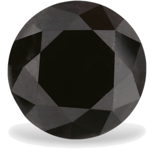 1.65 carat Fancy Black-VVS2 Excellent cut Natūralus Round Deimantas (1)