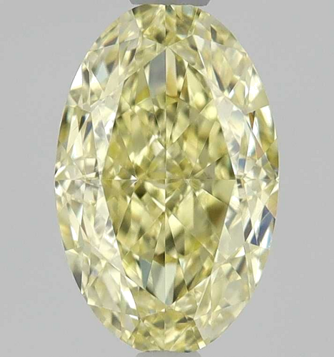 0.6 carat Fancy Yellow-VS1 Natūralus Oval Deimantas (1)