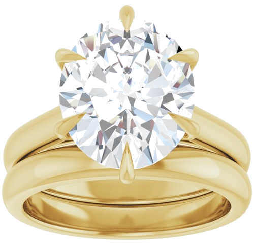 Sužadėtuvių Žiedas „Claw-Prong“ 14k yellow gold Oval 12mm x 10mm (8)