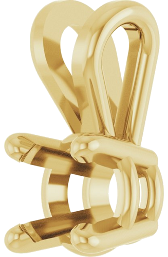 Pakabukas „Round 4-Prong Basket“ 18k yellow gold Round 4.5mm (2)