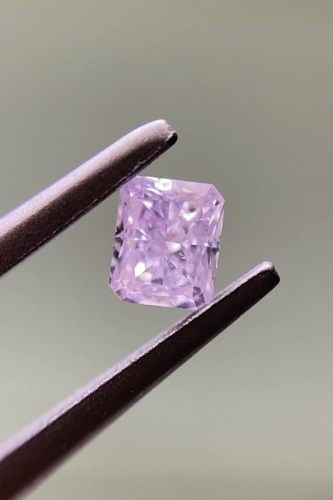 0.21 carat Fancy Light Purplish Pink-SI2 Natūralus Radiant Deimantas (1)