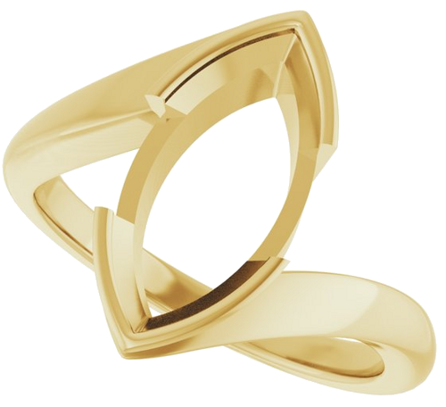Sužadėtuvių Žiedas „Half-Bezel Solitaire“ 14k yellow gold Marquise 14mm x 7mm (5)