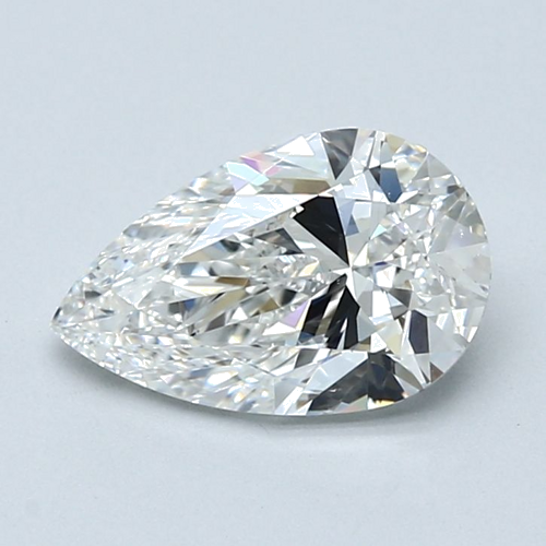 1.7 carat F-VS2 Natūralus Pear Deimantas (1)