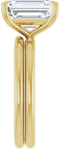 Sužadėtuvių Žiedas „Claw-Prong Solitaire“ 14k yellow gold Emerald 10mm x 8mm (9)