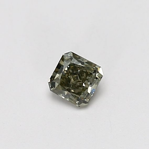 0.24 carat Fancy Gray Yellowish Green-SI1 Natūralus Radiant Deimantas (1)