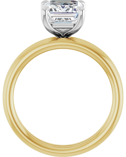 Sužadėtuvių Žiedas „Claw-Prong Solitaire“ 14k yellow/white gold Emerald 9mm x 7mm (7)