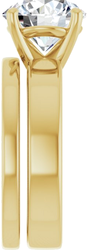 Sužadėtuvių Žiedas 14k yellow gold Round 9.4mm (9)