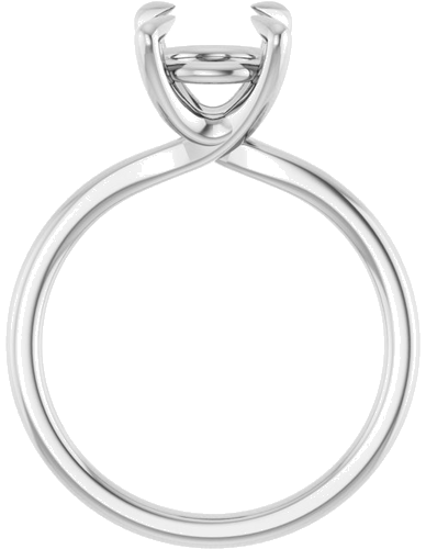 Sužadėtuvių Žiedas 14k white gold Round 8mm (2)