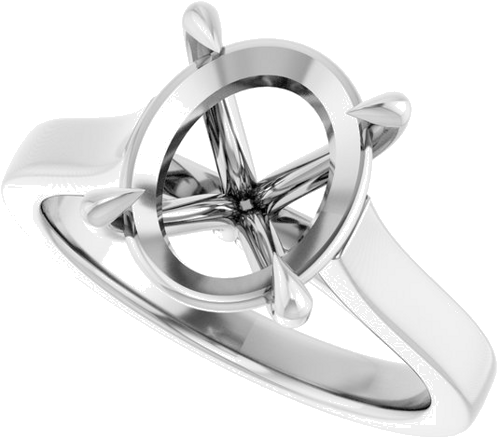 Sužadėtuvių Žiedas „Claw-Prong“ 14k white gold Oval 11mm x 9mm (5)
